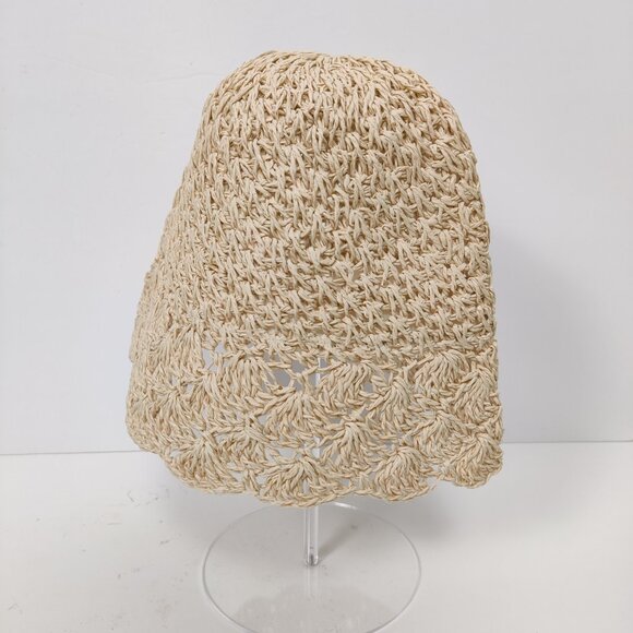 Women's Bucket Hat Summer Beach Cream Cottagecore Bohemian NEW - Picture 5 of 6